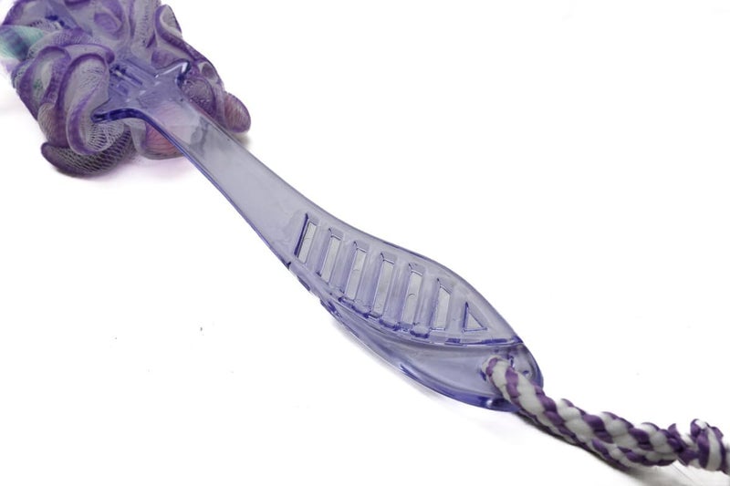 Daiso Body Washer With Handle, Hearts Purple - Image 3